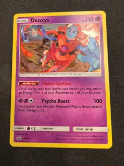 Deoxys SM164 Promo Sun & Moon Black Star Promo Pokemon Holo - Image 1