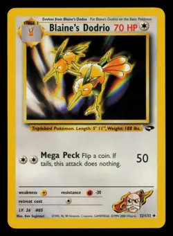 Blaine's Dodrio 32/132 Uncommon Gym Challenge Pokemon Lightly Played - Image 1