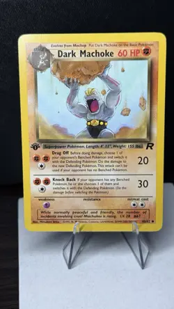 2000 Pokemon Team Rocket First Edition Dark Machoke #40/82 - Image 1
