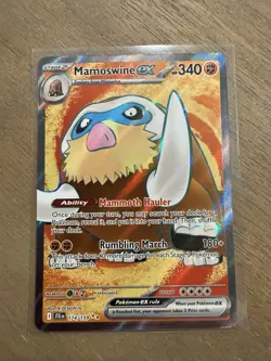 Pokemon TCG Mamoswine EX 174/159 Sv09 Journey Together Ultra Rare Holo 340 HP - Image 1