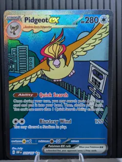 Pokemon Pidgeot ex SV03 Obsidian Flames Holo Special Illustration 225/197 280 HP - Image 1