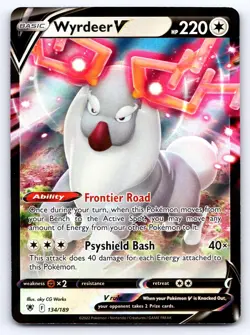 Wyrdeer V 134/189 Holo V Rare Astral Radiance Pokemon Near Mint - Image 1