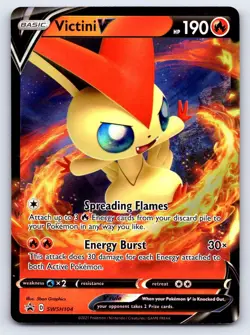 Victini V SWSH104 Holo Promo Sword & Shield Promo Pokemon Near Mint - Image 1