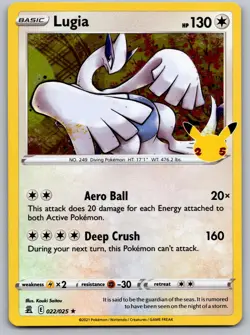 NM Lugia Celebrations 022/025 Rare Pokemon - Image 1