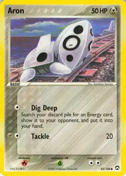 Aron - 42/108 Power Keepers - Pokemon TCG - 2007 - Image 1