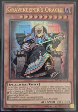 YuGiOh Gravekeeper's Oracle Ultra Rare 1st Edition MP14-EN215/LVAL-EN034 - Image 1