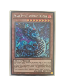 YuGiOh Snake-Eyes Flamberge Dragon Secret Rare 1st Edition AGOV-EN010 - Image 1