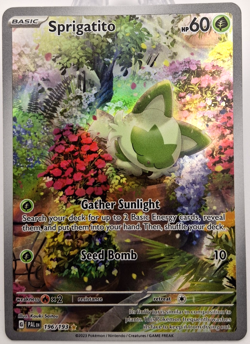Pokemon Sprigatito Illustration Rare Holo Paldea Evolved 196/193 - 102 - Image 1