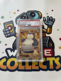 PSA 10 GEM MINT Pokemon Gold Snorlax Full Art Secret Rare 224/198 Chilling Reign - Image 1