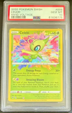 Pokemon TCG Celebi Vivid Voltage Amazing Rare PSA 10 - Image 1
