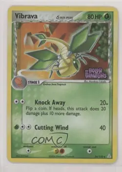 Vibrava Reverse Foil Pokemon EX Holon Phantoms #54 2006 - Image 1