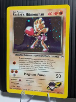 Pokemon Rocket's Hitmonchan Gym Heroes Holo Rare 11/132 60 HP English - Image 3