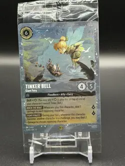 Disney Lorcana TCG: Fabled ~ Tinker Bell - Giant Fairy Promo Glimmer Foil SEALED - Image 1
