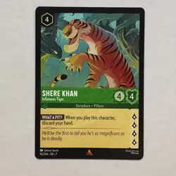 Shere Khan 92/204 Disney Lorcana Archazia's Island Regular Rare Card NM - Image 1