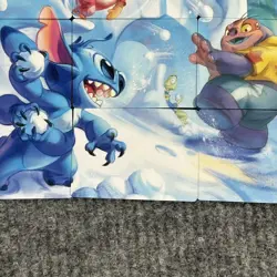 Disney Lorcana Winterspell Stitch Lilo Snowball 9pc Art Puzzle Complete NM - Image 4