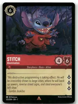 Stitch 125/204 Rare The First Chapter Disney Lorcana TCG - Image 1
