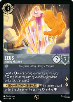 Zeus - Missing His Spark 18 Disney Lorcana Promo Cards Promo NM Promo - Image 1