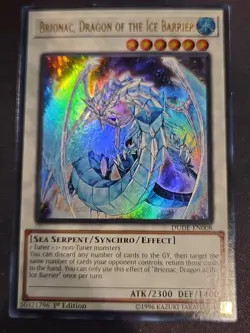 Yugioh! Brionac, Dragon of the Ice Barrier - DUDE-EN008 - Ultra Rare - 1st Ed NM - Image 1