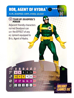 Marvel Heroclix Bob, Agent of Hydra #030.1 Team Up Card Deadpool Weapon X Set - Image 1