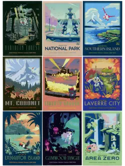 Explore Pokemon COMPLETE SET Individual Card Sleeves Pokemon Center Original - Image 1