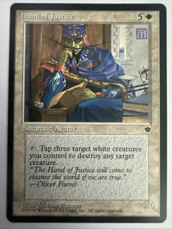 Hand of Justice - Fallen Empires - Magic the Gathering MTG NM - Image 1