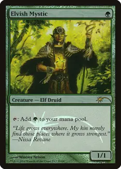 MTG Elvish Mystic [F14] #2 FOIL LP - Image 1