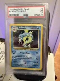 Gyarados Vivid Holo PSA 7 NM 1999 Pokemon Base Set WOTC Vintage Original - Image 1