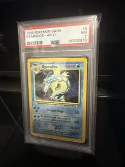 Gyarados Vivid Holo PSA 7 NM 1999 Pokemon Base Set WOTC Vintage Original - Image 3