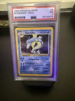 Gyarados Vivid Holo PSA 7 NM 1999 Pokemon Base Set WOTC Vintage Original - Image 4