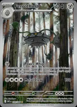 Pokemon Ferrothorn 149/086 Illustration Rare Sv: White Flare Full Art NM - Image 1