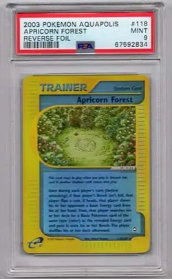 TRAINER APRICORN FOREST POKEMON REVERSE HOLO PSA #67592834 GRADED MINT 9 2003 - Image 1