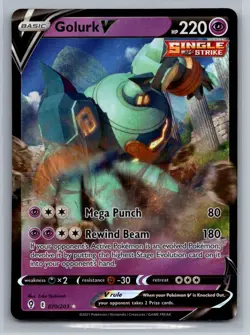 2021 Sword & Shield - Evolving Skies Golurk V Basic/Rare Holo V #70 - Image 1