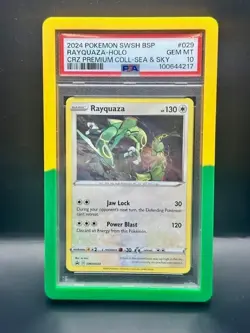 PSA 10 2024 RAYQUAZA HOLO BLACK STAR PROMO SWSH029 CRZ PREMIUM COLL - SEA & SKY - Image 1