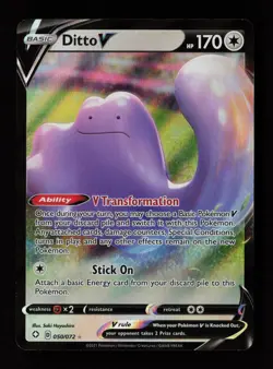 Ditto V 050/072 Ultra Rare Shining Fates Pokemon Card - Image 1