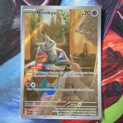 SEALED Pokemon Mimikyu SVP 075 Paldean Fates Black Star Promo Full Art Holo - Image 1
