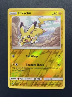Pokemon Pikachu 40/147 - SM Burning Shadows - Reverse Holo - Excellent - Image 1