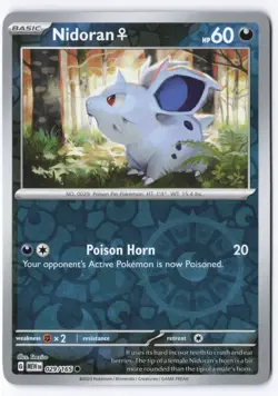 Pokemon TCG Nidoran 029/165 Reverse Holo 151 NM-LP - Image 1