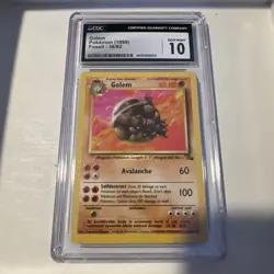 Golem 36/62 Fossil Regular Uncommon 1999 CGC 10 Gem Mint English - Image 1