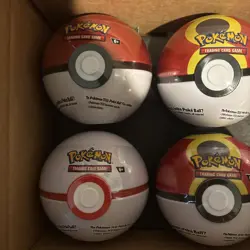 Pokemon PokeBall Tin Lot Of 6 Sealed - 3 TCG Booster Packs Per Tin - Image 2