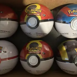 Pokemon PokeBall Tin Lot Of 6 Sealed - 3 TCG Booster Packs Per Tin - Image 3