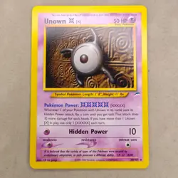 NM Near Mint Unown [X] 30/105 - Neo Destiny WOTC Pokemon Card - Image 1
