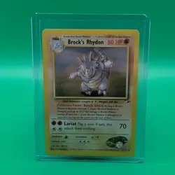 Brock's Rhydon 1999 Pokemon Gym Heroes Holo 02/132 - Image 1