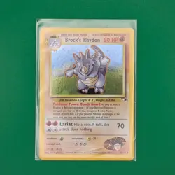 Brock's Rhydon 1999 Pokemon Gym Heroes Holo 02/132 - Image 2