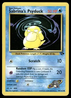 Sabrina's Psyduck 99/132 Common Gym Challenge Pokemon Unlimited Near Mint - Image 1