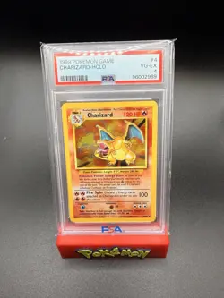 Pokemon Charizard Base Set Unlimited Holo Rare #4 PSA 4 - Image 1