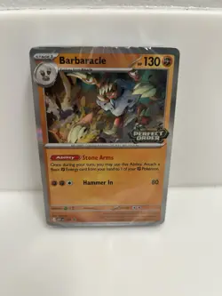 Pokemon TCG Mega Evolution Promo Barbaracle 065 Perfect Order Stamped - Image 1