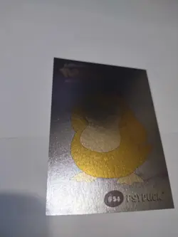 New Pokemon Psyduck Danone Promo Card Stadium TIP Shiny Foil #54 Rare Silver - Image 3