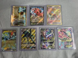 7x Pokemon Ultra Rare Lot EX GX V Full Art Secret Rare Mixed Condition MP-NM - Image 1