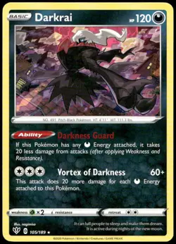 Darkrai 105/189 Rare Deck Exclusives Pokemon Lightly Played - Image 1