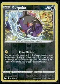 Morpeko 116/195 Uncommon Silver Tempest Pokemon Reverse Holo Lightly Played - Image 1
